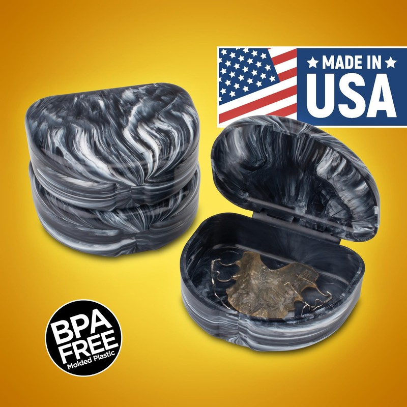 Practicon Marble Retainer Cases, Orthodontic Aligner Case, Mouth Guard Holder