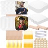 Chunful 98 Pcs 2025 Graduation Sublimation Fans Blank Bulk Double-Sided