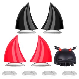 MWUMRCM Motorcycle Helmet Horns, Pack of 4 Helmet Decoration, Rubber Horn Accessories, Motorcycle Helmet Horn, Suction Cup Horn Helmet Decoration, Motorcycle Helmet Horns Corner Decoration, Motorcycle