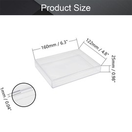 MroMax PS Component Storage Box 160x122x25mm Plastic Organizer Container Tool Boxes for Electronic Component Small Accessories Transparent Color 1Pc