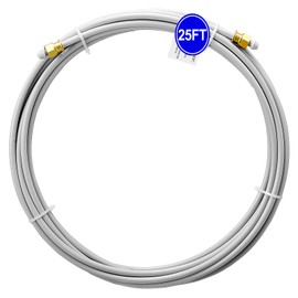PEX Refrigerator Water Line - 25FT Ice Maker Tubing with 1/4" Compression Fittings，Flexible Hose For Potable Drinking Water