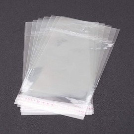 ARRICRAFT 2000pcs Long Cellophane Bags Resealable Clear Plastic Bags with Hanging Hole for Jewelry Display, 7x8.5cm