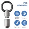 Small Keychain Pill Holder Titanium,Waterproof Tiny Pill Container with Keyring,Mini