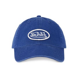 Von Dutch Unisex 100% Cotton Dad Cap Logo Adjustable Cap Blue 2 One Size, Deep Blue, Unit size