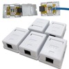 1050 Pk5 Integrated Single Port Cat6 Wall Mounted Box -