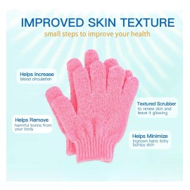 ATB Guantes Exfoliantes Para La Ducha , Espuma, Loofah Scrubber,