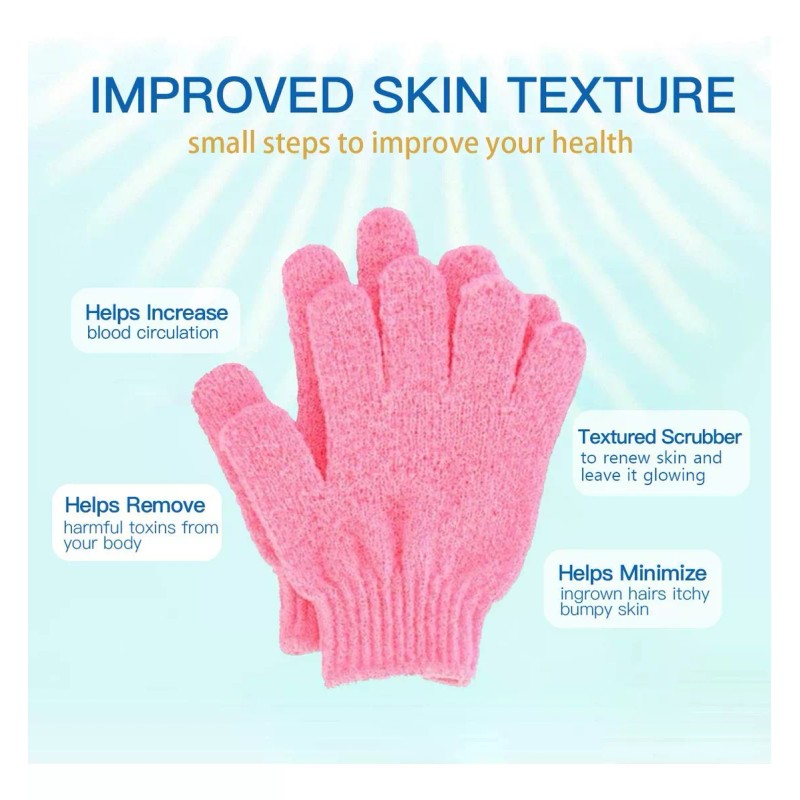 ATB Guantes Exfoliantes Para La Ducha , Espuma, Loofah Scrubber,