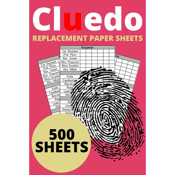 Cluedo Replacement Score Sheets: 500 Detective Notes For Retro Sleuthing