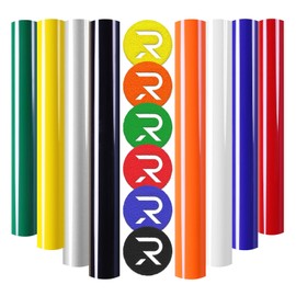 HTVRONT Puff Vinyl Heat Transfer-8 Pcs 3D Puff Vinyl in 8 Assorted Colors, 3D Puff Heat Transfer Vinyl for T-Shirts, 12x10" Puff HTV Vinyl Bundle for Cricut, Silhouette Cameo or Heat Press Machine