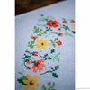 Vervaco Stamped Tablecloth Cross Stitch Kit 32"X32"-Fresh Flowers -V0169697