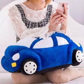 OUKEYI Car Plush Stuffed Cushion Truck Toy Super Cute Car Plush Pillow, Cute Cartoon Throw Pillow To for Little Boys, Girls Great Gift (blue)