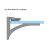 Dulles Glass Floating Shelf Brackets, Aluminum Heavy Duty, Chrome, for