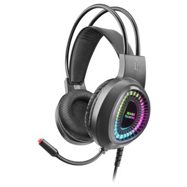 Mars Gaming MH220, Gaming Headset ARGB SuperBass, Flexible Microphone, Ultra-lightweight, Black