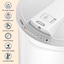 Trydow Ultra Large Capacity Towel Warmer Bucket, Rapid Heating with Timer, One-Button Control, Safety Lock, Perfect for Home and Spa