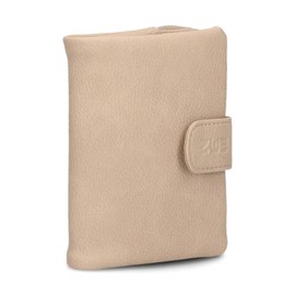 Zwei MW5 Small Women's Wallet Soft Faux Leather Wallet with Press Stud and Zip Coin Compartment, 6 Card Slots, 4 Slip Pockets, 1 Note Compartment, Nubuck Sand, Classic