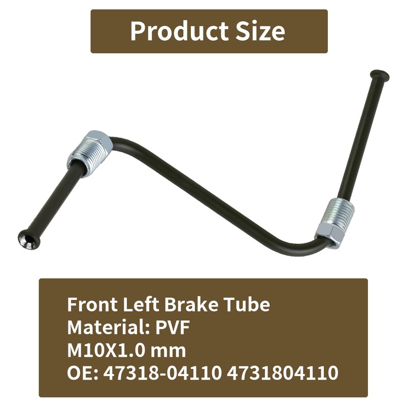 MuHize Front Brake Line Pipe - 47318-04110 4731804110 Left Brake