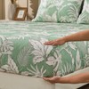 Gogreen 100% Cotton Sheet Set California King Size, Green Floral,