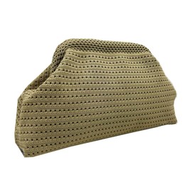 Aligoo Women Clutch Purses,Summer Beach Woven Crochet Bag 2025,Evening Handbag Dumpling Striped Ruched Cloud Purse