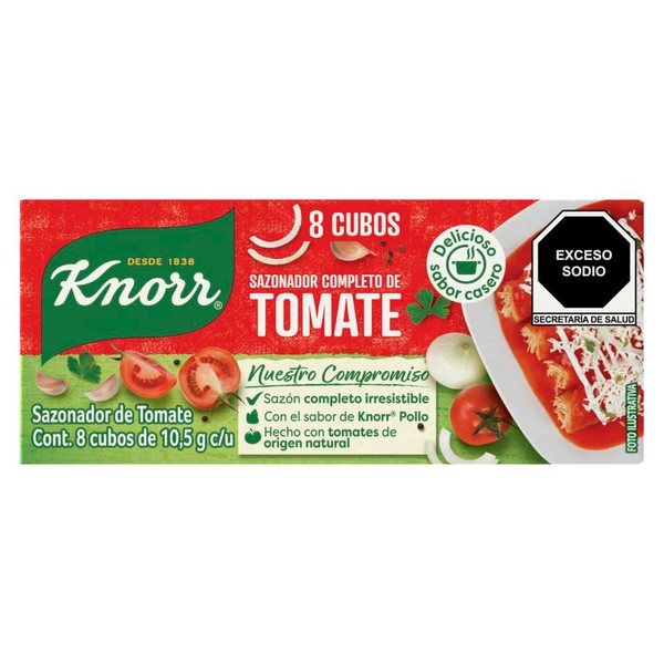 Sazonador Completo de Tomate Knorr 8 cubos de 10.5 g