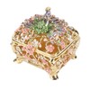 Peacock Trinket Boxes Hand Painted Finish Exquisite Beautiful Rhinestones Hinged
