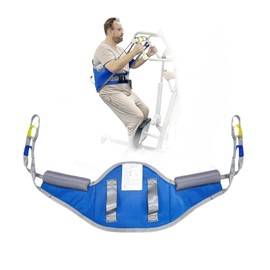 EZ Assistive Sit to Stand Patient Lift Sling with Pad,Stand Assist Sling for Patient Transfer,Soft Back Support SWF 500lb(Large)