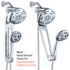 AQUABAR High-Pressure 3-way Shower Spa Combo with Adjustable 18" Extension