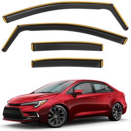 CXZHAZD Shatterproof in-Channel Window Rain Guards for Toyota Corolla Sedan 2020-2025, Extra Durable Window Deflectors, Vent Window Visors, Vent Deflector for Cars, 4 pcs