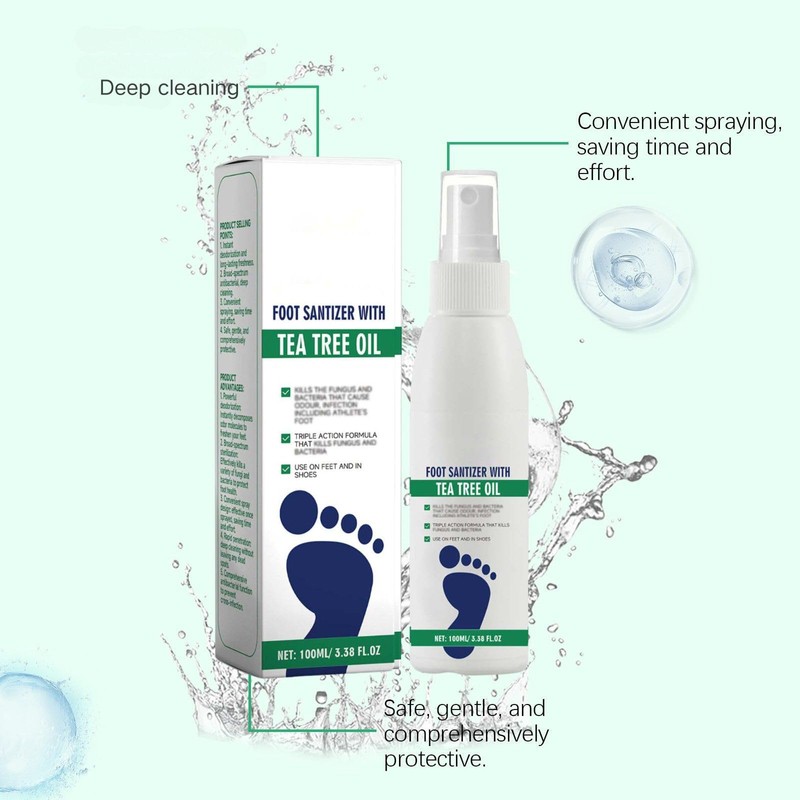 2PCS Foot Spray with Tea Tree Oil,Tea Tree Oil Spray