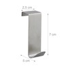 Relaxdays 12 x Stainless Steel Door Hooks, Rust-Resistant, S-Hooks, for
