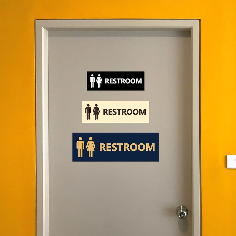 Signs ByLITA Basic - Letrero unisex para baño (azul) -