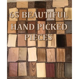 Wood Veneer Variety Pack 65 Pieces 5" x 8" Domestic Exotic Marquetry Pack Inlay 1/42" Thickness Over 18 Square feet