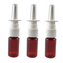 2PCS 20ML / 0.68 Oz Empty Glass Spray Nasal Bottle Pump Sprayer Cleanser Container
