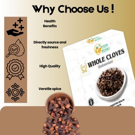 Herbs Botanica Cloves Whole Organic Indonesian Clove Hand Picked Premium Quality 2 oz Premium Quality, Perfect for Cooking, Baking, and Herbal Teas, Non-GMO, Gluten-Free
