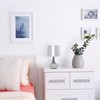 Simple Designs LT3039-GRY-LB 14.17" Mosaic Tiled Glass Genie Table Lamp