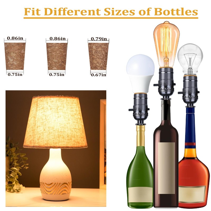 Aokpsrt Bottle Lamp Kit with 9mm Glass Drill bit DIY