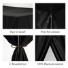CFFNCH Black Canopy Bed Curtains - 4 Corner Post Bed