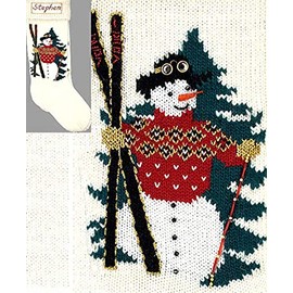 Elegant Heirlooms Christmas Stockings Kits for Knitting Ski Man