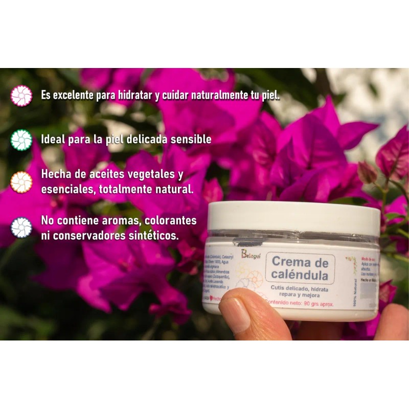 Crema Facial Calendula Belegui Hidratante Piel Sensible 90 G Sensible
