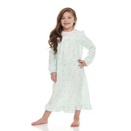 Dreamwave Girls Granny Gown Nightgown, Toddler to Big Kid, Bunny Design, Soft, Comfortable, Adorable Pajamas For Girls