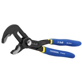 S&R Wasserpumpenzange mit Schnelleinstellung-Mechanismus 175 x 25 mm, CR-V, doppelt ummantelte Griffe