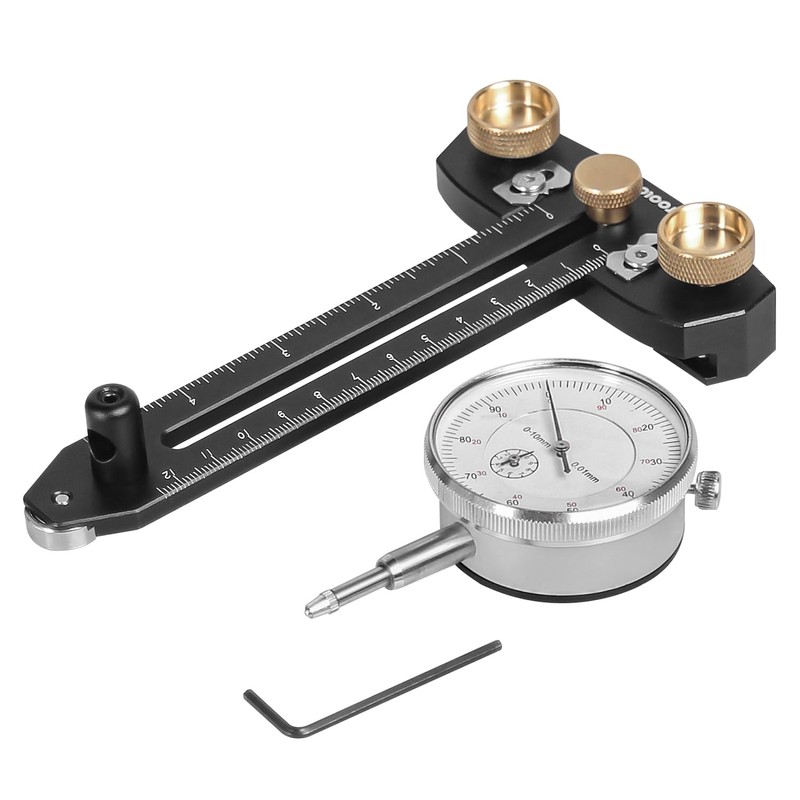 TOOLCOOL Table Saw Alignment Gauge Calibrator Dial Indicator Thin Rip