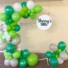 75pcs Green and White Balloons 12Inch Dark Green and White