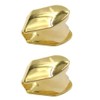 HEALLILY 2pcs Gold Plated Small Single Tooth Cap Hip Hop