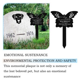 Pet Grave Markers Cat - Memorial Acrylic Grave Marker Stake - Garden Decor Cemetery Sign, Lawn Ornaments, Pet Tombstone for Cats & Dogs Remembrance