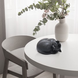 Kriss Art Pet Urns,Sleeping Resin Cremation Cat Urn, Cat Urns for Ashes, Small Animal Urn （Dark Gray）…