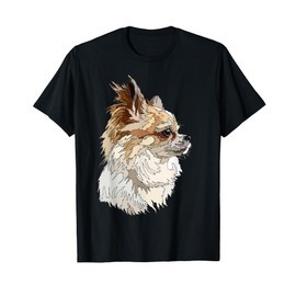 Long Haired Chihuahua Chiwawa Long Hair Mom Dad Dog Lover T-Shirt for Men Women Girls Kids