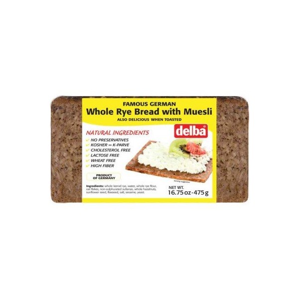 Delba Backbetrieb Whole Rye Bread with Muesli – 475 g