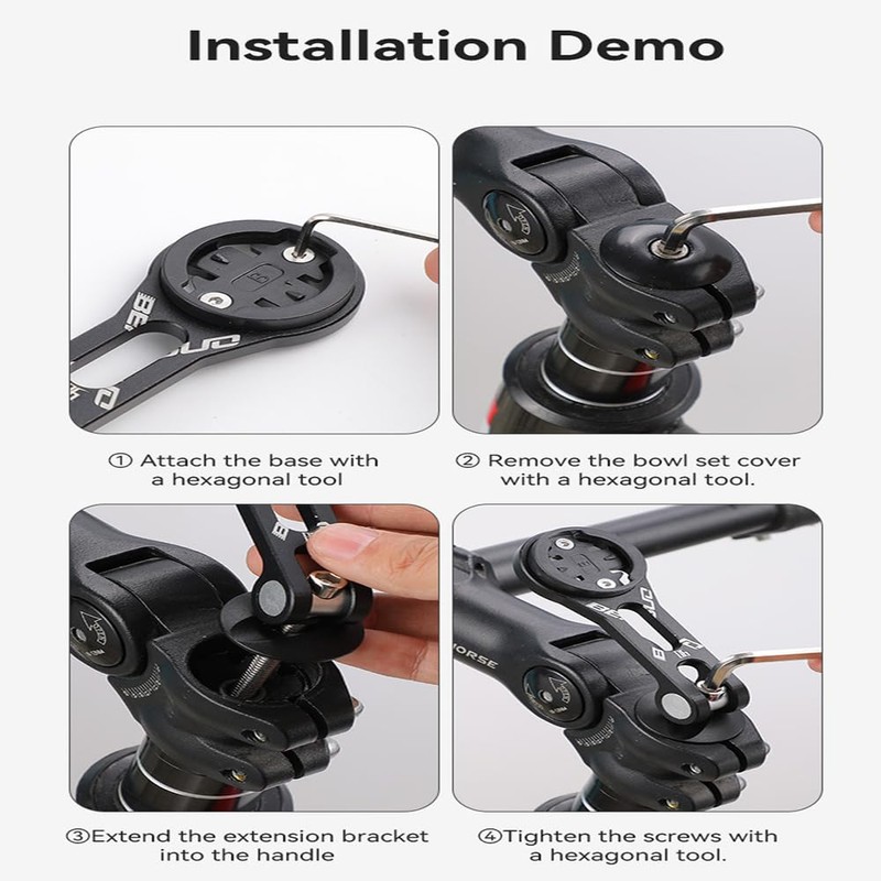 XBERSTAR Bicycle Computer Holder,Aluminum Alloy Computer Bracket Bicycle GPS Handle