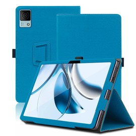 Case for Doogee T40 11 inch, Doogee T40 Tablet Protective Case, Folding Stand Protective Case with Pen Holder and Wrist Strap, Comprehensive Protection (Light Blue)