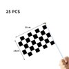 Pack of 25 Checked Flag, Mini Black and White Racing